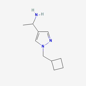 Struktur - 1-[1-(cyclobutylmethyl)-1h-pyrazol-4-yl]ethan-1-amine
