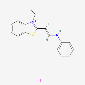 Struktur - 3-Ethyl-2-(2-(phenylamino)vinyl)benzo[d]thiazol-3-ium iodide, 3-Ethyl-2-[2-(phenylamino)ethenyl]benzothiazolium iodide