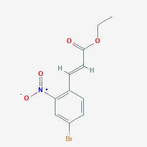 Struktur - Ethyl (E)-3-(4-bromo-2-nitrophenyl)acrylate, XRTBTPDPXPXTDW-GQCTYLIASA-N