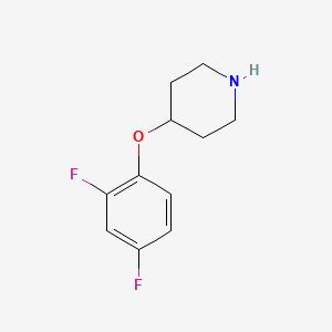 Struktur - 4-(2,4-Difluorophenoxy)piperidine, UKRORGSYN-BB BBV-084314