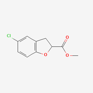 Struktur - Methyl 5-chloro-2,3-dihydrobenzofuran-2-carboxylate