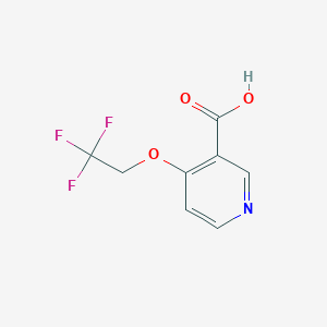 Struktur - 4-(2,2,2-Trifluoroethoxy)pyridine-3-carboxylic acid, 95%