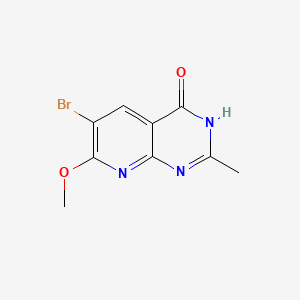 Struktur - 6-Bromo-7-methoxy-2-methyl-3h-pyrido[2,3-d]pyrimidin-4-one, 95%