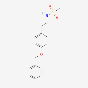 Struktur - N-{2-[4-(Benzyloxy)phenyl]ethyl}methanesulfonamide, 98%