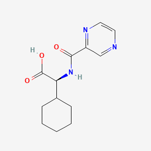 Struktur - (S)-2-Cyclohexyl-2-(pyrazine-2-carboxamido)acetic acid, 98%