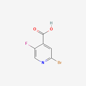 Structuur - 2-Bromo-5-fluoroisonicotinic Acid, 97%