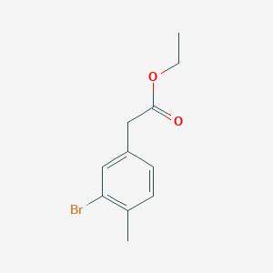 Structuur - Ethyl 3-bromo-4-methylphenylacetate, 95%