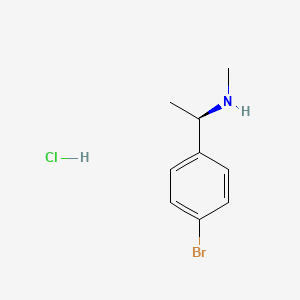 Structuur - (R)-1-(4-Bromophenyl)-N-methylethan-1-amine hydrochloride, 95%