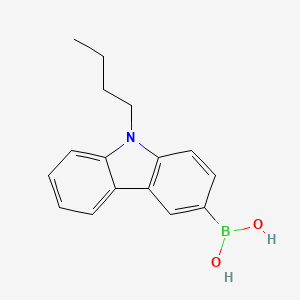 Structuur - (9-Butyl-9H-carbazol-3-yl)boronic acid, 95%