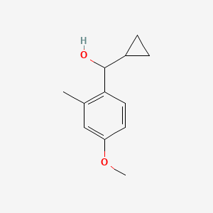Structuur - Cyclopropyl(4-methoxy-2-methylphenyl)methanol, 95%