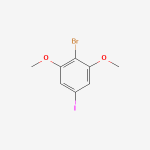 Structuur - 1-Bromo-2,6-dimethoxy-4-iodobenzene, 95%