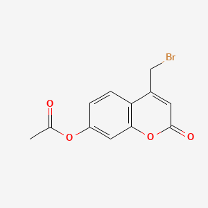 Structuur - 7-Acetoxy-4-bromomethylcoumarin