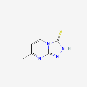 Structuur - 5,7-Dimethyl-[1,2,4]triazolo[4,3-a]pyrimidine-3-thiol, 95%