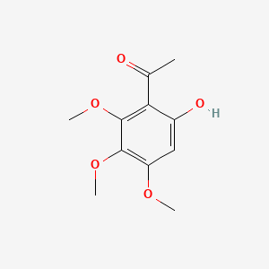 Structuur - 1-(6-Hydroxy-2,3,4-trimethoxyphenyl)ethan-1-one, 2,3,4-TRIMETHOXY-6-HYDROXYACETOPHENONE