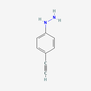 Structuur - (4-Ethynylphenyl)hydrazine