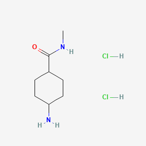 Structuur - trans-4-amino-N-methyl-cyclohexanecarboxamide,dihydrochloride