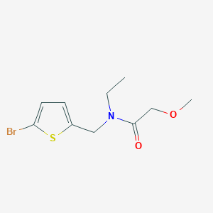 Structuur - N-((5-Bromothiophen-2-yl)methyl)-N-ethyl-2-methoxyacetamide