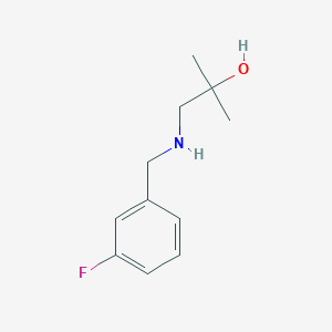 Structuur - 1-((3-Fluorobenzyl)amino)-2-methylpropan-2-ol