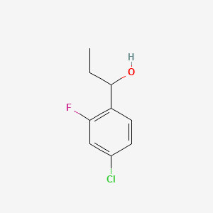 Structuur - 1-(4-Chloro-2-fluorophenyl)propan-1-ol
