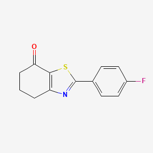 Structuur - 2-(4-Fluorophenyl)-4,5,6,7-tetrahydro-1,3-benzothiazol-7-one