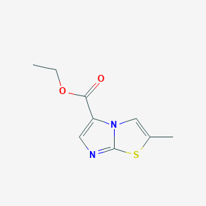 Structuur - ethyl 2-methylimidazo[2,1-b][1,3]thiazole-5-carboxylate, 95%