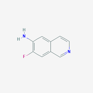 Structuur - 7-Fluoroisoquinolin-6-amine, 95%