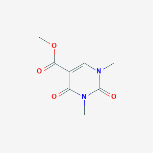 Structuur - Methyl 1,3-dimethyl-2,4-dioxopyrimidine-5-carboxylate, 96%