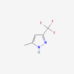 Structuur - 5-Methyl-3-(trifluoromethyl)-1h-pyrazole, 98%