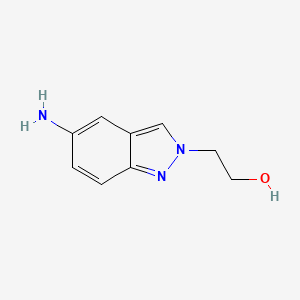 Structuur - 2-(5-Amino-2H-indazol-2-yl)ethanol, 95%
