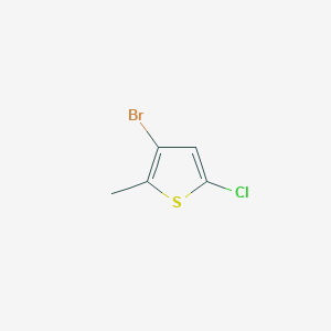 Structuur - 3-Bromo-5-chloro-2-methylthiophene, 97%