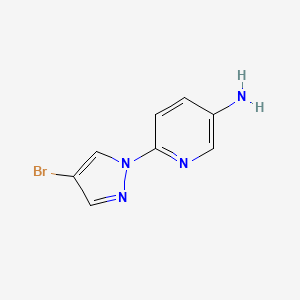 Structuur - 6-(4-bromo-1H-pyrazol-1-yl)pyridin-3-amine