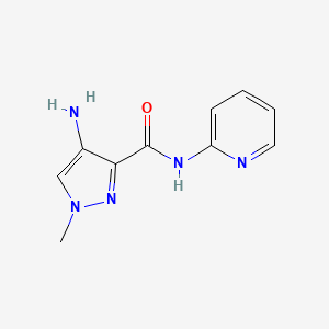 Struktura - 4-Amino-1-methyl-N-(pyridin-2-yl)-1H-pyrazole-3-carboxamide, 91%