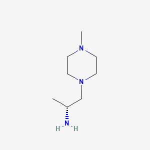 Struktura - (R)-1-(4-Methylpiperazin-1-yl)propan-2-amine, 95%