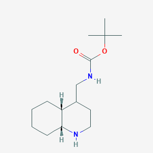 Struktura - tert-Butyl N-{[(4aR,8aR)-decahydroquinolin-4-yl]methyl}carbamate, 95%