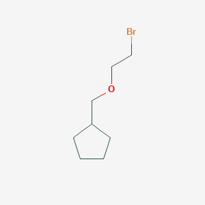 Struktura - [(2-bromoethoxy)methyl]cyclopentane