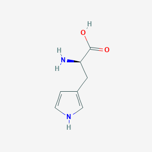 Struktura - (R)-2-amino-3-(1H-pyrrol-3-yl)propanoic acid
