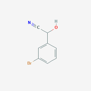 Struktura - 2-(3-Bromophenyl)-2-hydroxyacetonitrile, 3-bromomandelonitrile