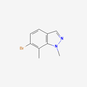Struktura - 6-Bromo-1,7-dimethyl-1H-indazole