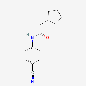 Struktura - N-(4-Cyanophenyl)-2-cyclopentylacetamide