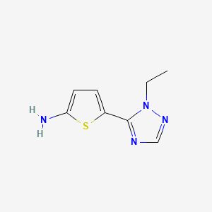 Struktura - 5-(1-Ethyl-1h-1,2,4-triazol-5-yl)thiophen-2-amine