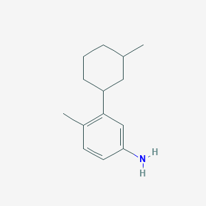 Struktura - 4-Methyl-3-(3-methylcyclohexyl)aniline