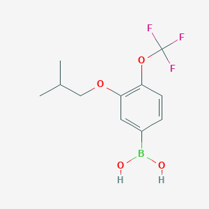 Struktura - 3-Isobutoxy-4-(trifluoromethoxy)phenylboronic acid, 97%