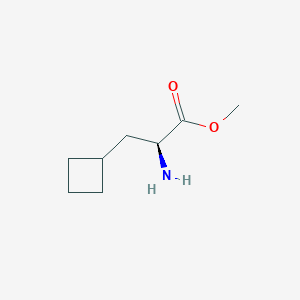 Struktura - (S)-Methyl 2-amino-3-cyclobutylpropanoate hydrochloride, 95%