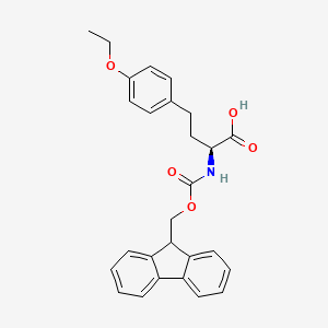 Struktura - (2S)-4-(4-Ethoxyphenyl)-2-([(9h-fluoren-9-ylmethoxy)carbonyl]amino)butanoic acid, 95%
