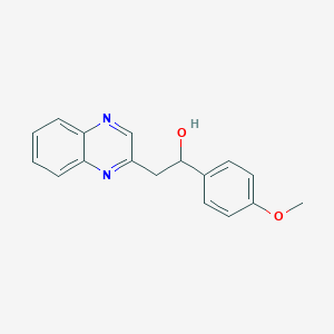 Struktura - 1-(4-Methoxyphenyl)-2-(quinoxalin-2-yl) ethanol, 95%
