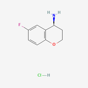Struktura - (S)-6-Fluorochroman-4-amine HCl, 99%