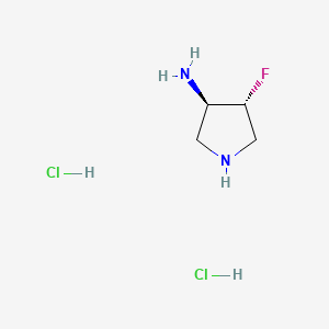 结构 - Rel-(3R, 4R)-4-Fluoropyrrolidin-3-Amine Dihydrochloride, 97%