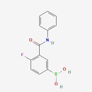 结构 - 4-Fluoro-3-(phenylcarbamoyl)phenylboronic acid, 98%