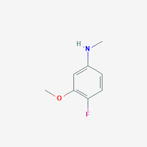 结构 - 4-Fluoro-3-methoxy-N-methylbenzenamine, 98%