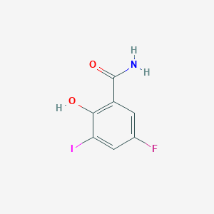结构 - 5-fluoro-2-hydroxy-3-iodo-benzamide, 97%